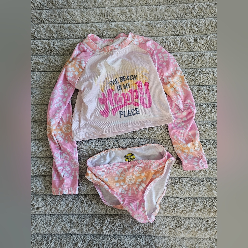Pink and Orange Kids Swim Set